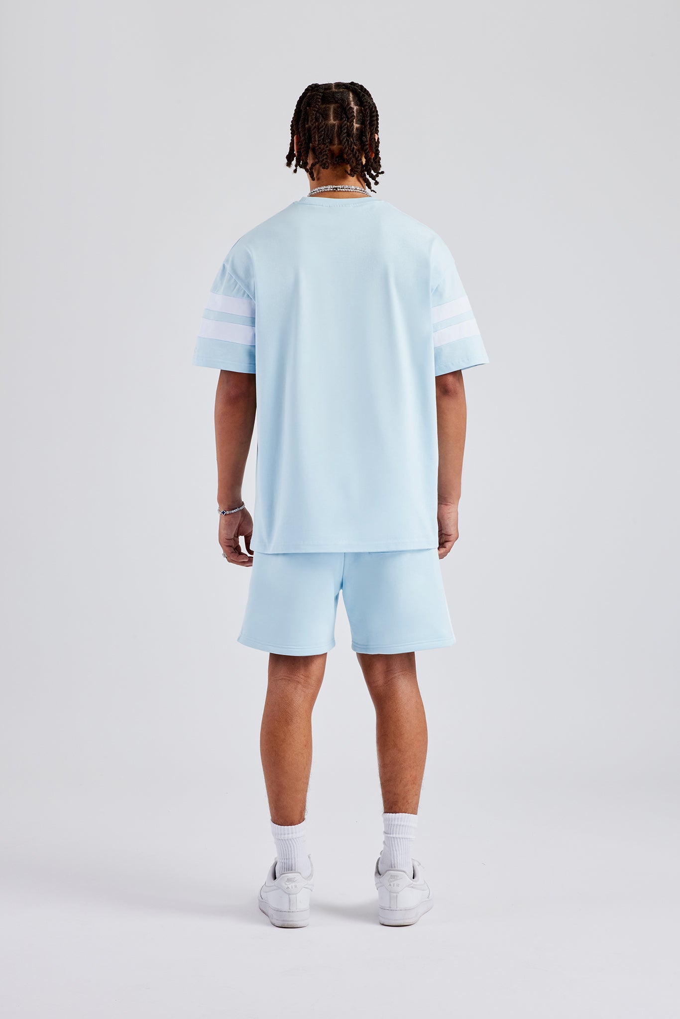 86 Varsity Skater T-Shirt & Shorts Set - Hellblau